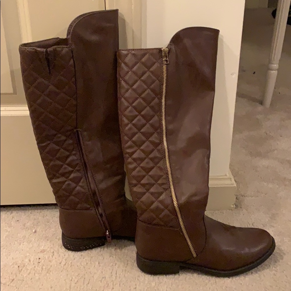Target mossimo brown riding boots sz 7